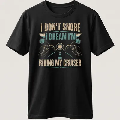 Vintage distressed biker tee featuring motorcycle handlebars and humorous text