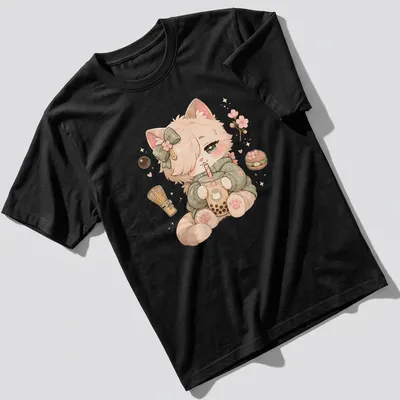 Kawaii design of a cute kitten in a hoodie with pastel colors