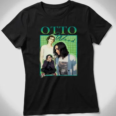 OTTO Wood character illustration in 90s style with vibrant colors — printed on a women's shirt