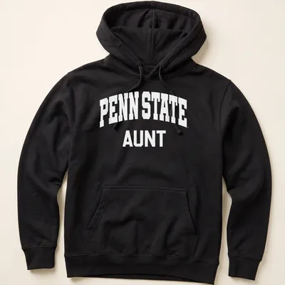 Bold collegiate Penn State Aunt T-shirt in white text — printed on a unisex hoodie