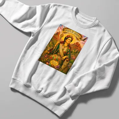 Frida Kahlo graphic tee with vibrant colors and detailed artwork celebrating Sedona. — printed on a unisex sweatshirt