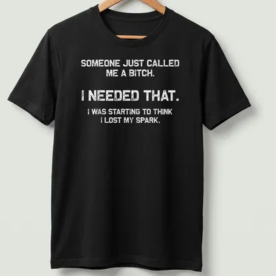 Bold motivational phrase t-shirt with distressed typography in black and white — printed on a unisex t-shirt