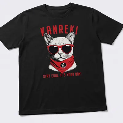 A cat in sunglasses with bold text celebrating a 60th birthday
