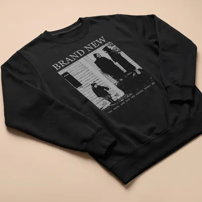 Dark artistic illustration of a girl with skeletons and text about inner turmoil — printed on a unisex sweatshirt