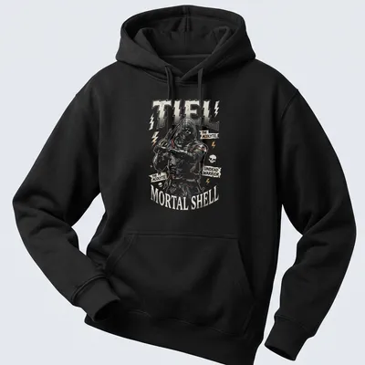 Vintage streetwear T-shirt featuring The Acolyte from Mortal Shell in bold text — printed on a unisex hoodie